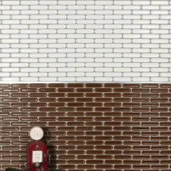 Lux Mosaic Mosaïque blanc sur résille cuisine et salle de bain. Dublin white 30 x 30,6 cm