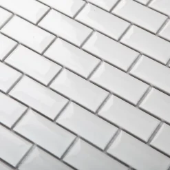 GoodHome Mosaïque blanc 30x30cm Trentie