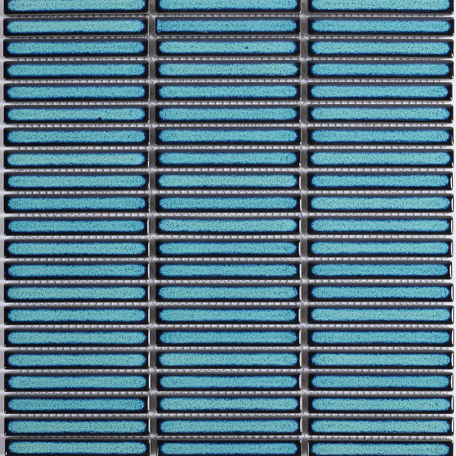 Lux Mosaic Mosaïque Bleu Kit-Kat Linea Teal 28,4x29,6 cm. Intérieur/extérieur