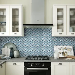 GoodHome Mosaïque bleu 30x30cm Lizon