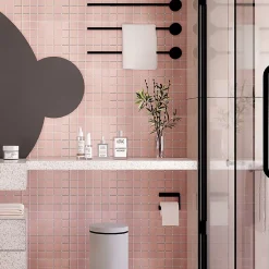 Mosaïque céramique Elko rose L. 30,3 x l. 30,3 cm-GoodHome