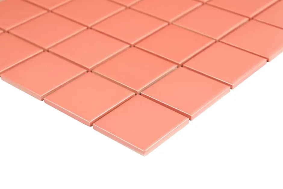 GoodHome Mosaïque céramique Elko rouge L. 30,3 x l. 30,3 cm