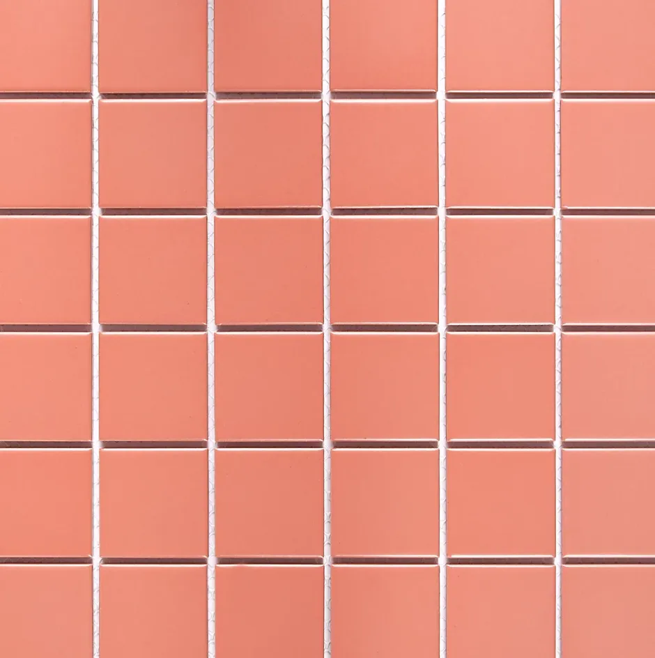 GoodHome Mosaïque céramique Elko rouge L. 30,3 x l. 30,3 cm