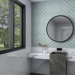 Mosaïque céramique gris L. 25,9 x l. 27,3 cm-GoodHome Online