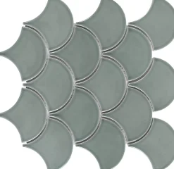 Mosaïque céramique gris L. 25,9 x l. 27,3 cm-GoodHome Online