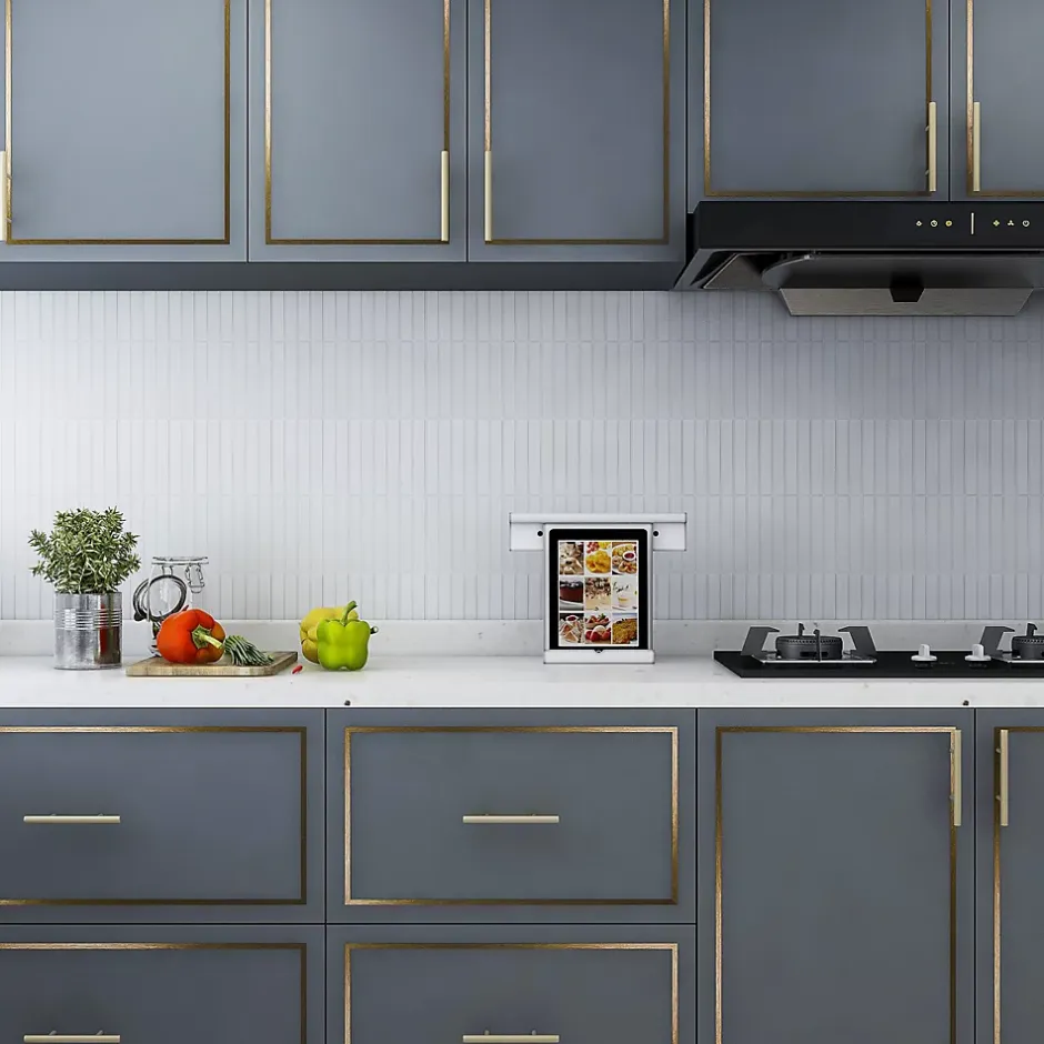 GoodHome Mosaïque céramique Luisa blanc L. 29,8 x l. 29,5 cm