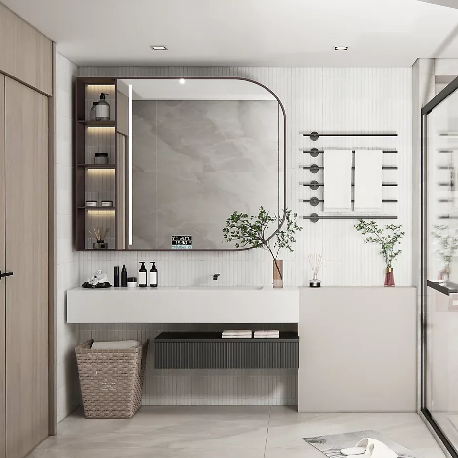 GoodHome Mosaïque céramique Luisa blanc L. 29,8 x l. 29,5 cm