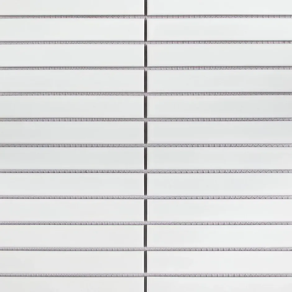 GoodHome Mosaïque céramique Luisa blanc L. 29,8 x l. 29,5 cm