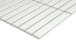 GoodHome Mosaïque céramique Luisa blanc L. 29,8 x l. 29,5 cm