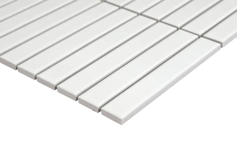 GoodHome Mosaïque céramique Luisa blanc L. 29,8 x l. 29,5 cm