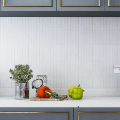 GoodHome Mosaïque céramique Luisa blanc L. 29,8 x l. 29,5 cm