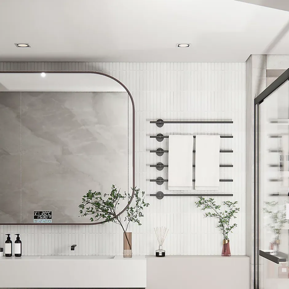 GoodHome Mosaïque céramique Luisa blanc L. 29,8 x l. 29,5 cm