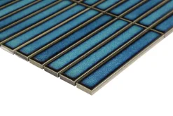 GoodHome Mosaïque céramique Luisa bleu L. 29,8 x l. 29,5 cm