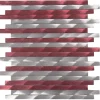 Carrelage Signature Mosaïque d'aluminium Brosse rouge gris barette longue - vendu par plaque de 30 X 30 cm -
