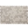 Mosaïque de verre pressé antidérapant R11 sur maille pour salle de bain ou cuisine 52 cm x 34 cm - Hexa grey mat (0,166m²)-Ilcom Clearance