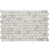 Mosaïque de verre pressé antidérapant R11 sur maille pour salle de bain ou cuisine 52 cm x 34 cm - Hexa calacatta (0,166m²)-Ilcom