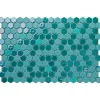 Ilcom Mosaïque de verre pressé antidérapant sur maille pour salle de bain ou cuisine 52 cm x 34 cm - Hexa artistic (0,166m²)