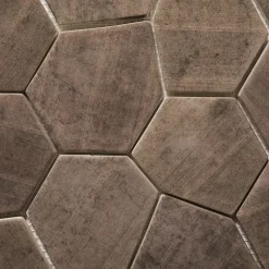 Mosaïque de verre pressé antidérapant R11 sur maille pour salle de bain ou cuisine 41 cm x 26 cm - Hexa dark mat (0,09m²)-Ilcom Hot