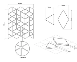 Ilcom Mosaïque de verre pour salle de bain ou cuisine 26x30cm - Scratched mirror