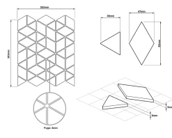 Mosaïque de verre pour salle de bain ou cuisine Scratched Gold Mirror - 26,3 x 30,3 cm-Ilcom New