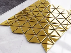 Ilcom Mosaïque de verre pour salle de bain ou cuisine 26.3 x 30.3 cm - Golden mirror