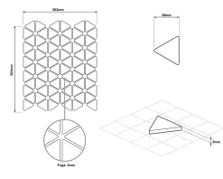 Ilcom Mosaïque de verre pour salle de bain ou cuisine 26.3 x 30.3 cm - Golden mirror