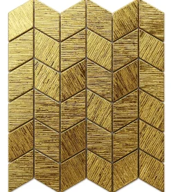 Mosaïque de verre sur maille pour salle de bain ou cuisine Gold tulip - 26.5cm x 30.5cm-Ilcom Best