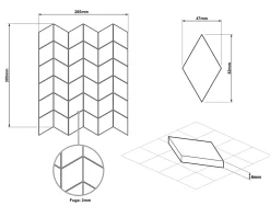 Mosaïque de verre sur maille pour salle de bain ou cuisine Gold tulip - 26.5cm x 30.5cm-Ilcom Best