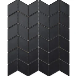 Mosaïque de verre sur maille pour salle de bain ou cuisine Black Panther - 26.5cm x 30.5cm-Ilcom Best