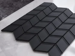 Mosaïque de verre sur maille pour salle de bain ou cuisine Black Panther - 26.5cm x 30.5cm-Ilcom Best