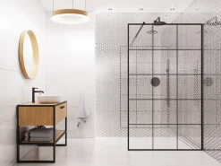 Ilcom Mosaïque de verre sur maille pour salle de bain ou cuisine 26,3 x 30,3 cm - Mirror Reflection