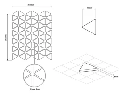Ilcom Mosaïque de verre sur maille pour salle de bain ou cuisine 26,3 x 30,3 cm - Mirror Reflection