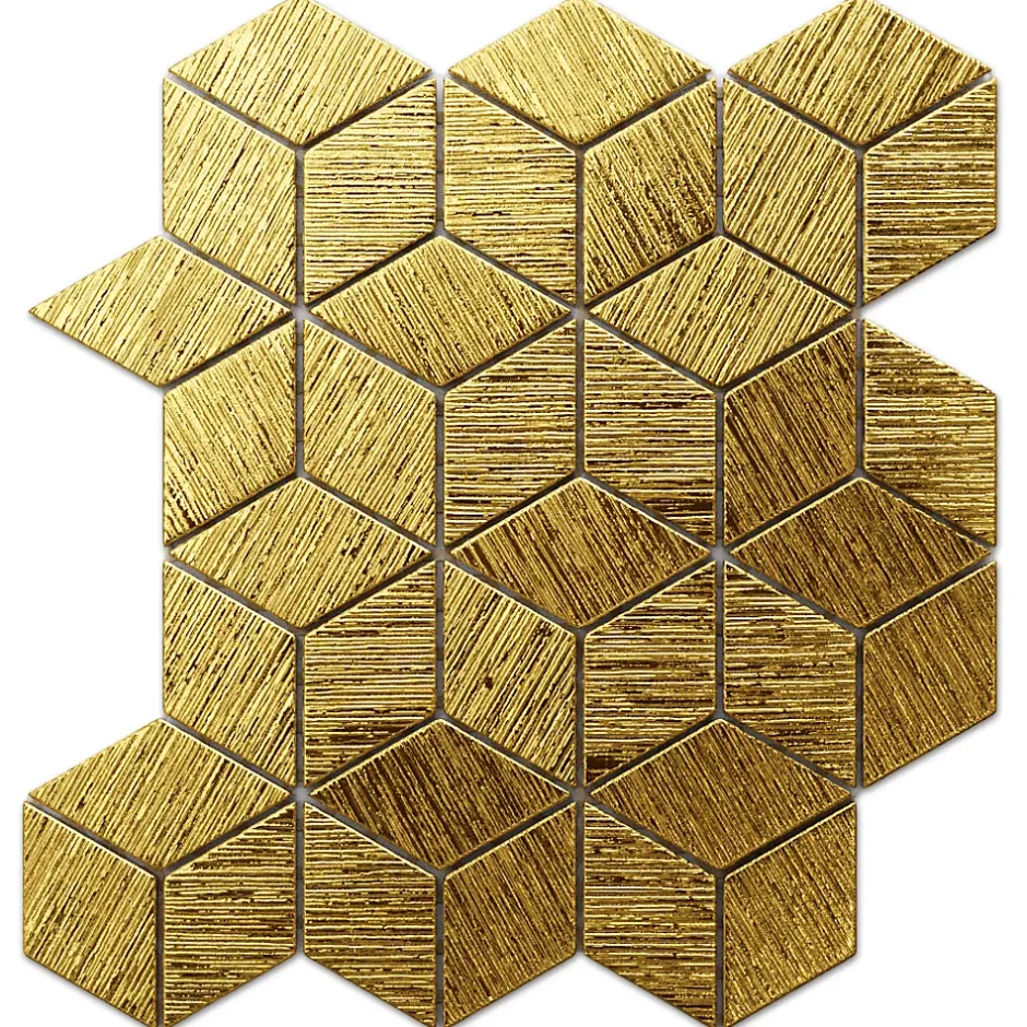 Mosaïque de verre sur maille pour salle de bain ou cuisine Gold eagle - 26.5cm x 30.5cm-Ilcom Best