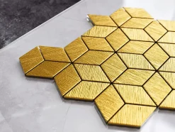 Mosaïque de verre sur maille pour salle de bain ou cuisine Gold eagle - 26.5cm x 30.5cm-Ilcom Best