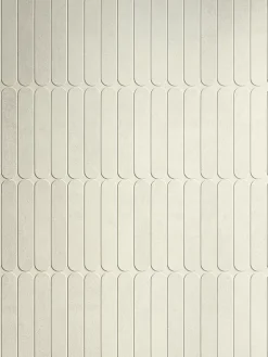 Ro'Ma Carrelage Mosaïque effet Béton Blanc Sable 18,8x3,2 cm Lungo 37,8x37x0,9 cm Mat Stavira - Mur intérieur (vendu par carton de 0,83916 m²) - R