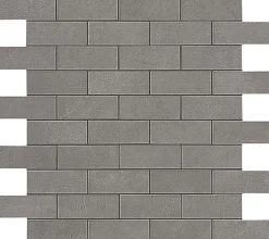 Mosaïque effet Béton Gris Ombre 7,5x2,9 cm Brick 30,5x30,5x0,85 cm Mat Gravino - Mur intérieur (vendu par carton de 0,558 m²) - RO-Ro'Ma Carrelage Sale