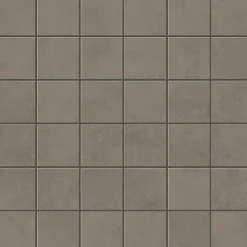 Mosaïque effet Béton Gris Terre 4,8x4,8 cm Quadra 30x30x0,9 cm Mat Vetrano - Sol et mur intérieur (vendu par carton de 0,9 m²) - R-Ro'Ma Carrelage Clearance