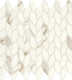 Mosaïque effet Marbre Blanc Calacatta Prima Nav 30,5x30,5x0,85 cm Silk Faventa - Mur intérieur (vendu par carton de 0,558 m²) - RO-Ro'Ma Carrelage Online