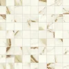 Ro'Ma Carrelage Mosaïque effet Marbre Blanc Calacatta Supreme 3,1x3,1 cm Quadra 30x30x0,9 cm Mat Faventa - Sol et mur intérieur (vendu par carton