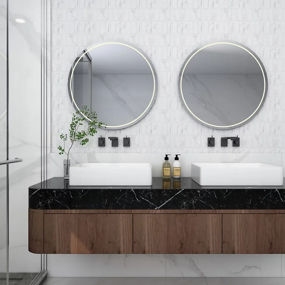 Lux Mosaic Mosaïque Effet Marbre Silk Marmi 30x28,5 cm Intérieur/Extérieur