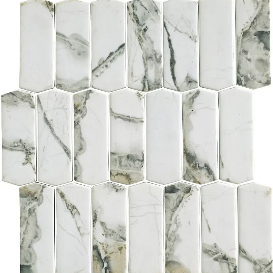 Lux Mosaic Mosaïque Effet Marbre Silk Marmi 30x28,5 cm Intérieur/Extérieur