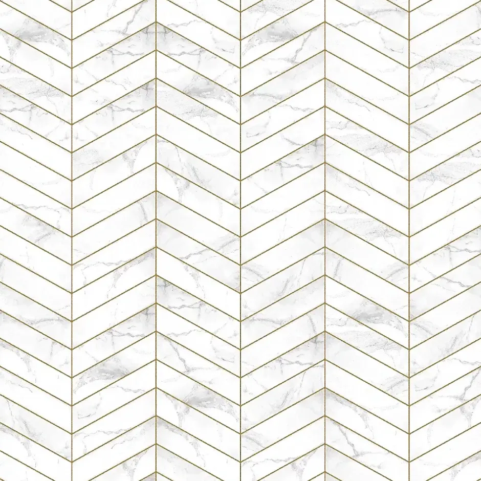 Mosaïque en céramique sur filet pour salle de bain ou cuisine 31.6cm x 21.5cm - Marble spruce-Ilcom Outlet