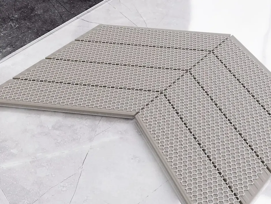 Mosaïque en céramique sur filet pour salle de bain ou cuisine 31.6cm x 21.5cm - Marble spruce-Ilcom Outlet