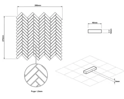 Ilcom Mosaïque en céramique sur filet pour salle de bain ou cuisine 27cm x 28cm - Blue Forest