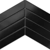 Mosaïque en céramique sur filet pour salle de bain ou cuisine 31.6cm x 21.5cm - Giant Black Chevron-Ilcom Best