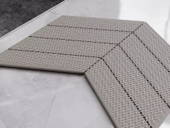 Mosaïque en céramique sur filet pour salle de bain ou cuisine 31.6cm x 21.5cm - Giant Black Chevron-Ilcom Best