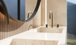 Mosaïque en céramique sur filet pour salle de bain ou cuisine 29.6cm x 30.0cm - Dark wood piano-Ilcom Online