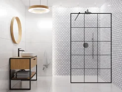 Ilcom Mosaïque en céramique sur filet pour salle de bain ou cuisine 30.0 cm x 26.5 cm - White plum