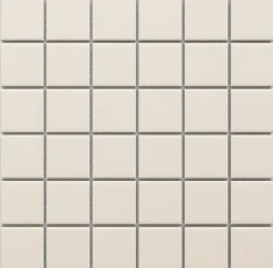 Ilcom Mosaïque en céramique sur filet pour salle de bain ou cuisine 30cm x 30cm - Beige river