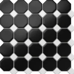 Mosaïque en céramique sur filet pour salle de bain ou cuisine 29.3cm x 29.3cm - Tetris castle-Ilcom Hot